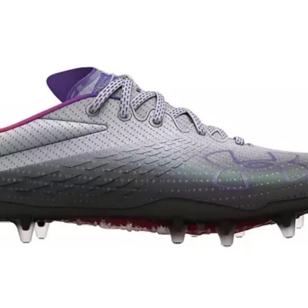 New Under Armour Blur Smoke MC Soccer Cleats Grey 3025123-100 Women's Size 9.5 - Picture 3 of 7